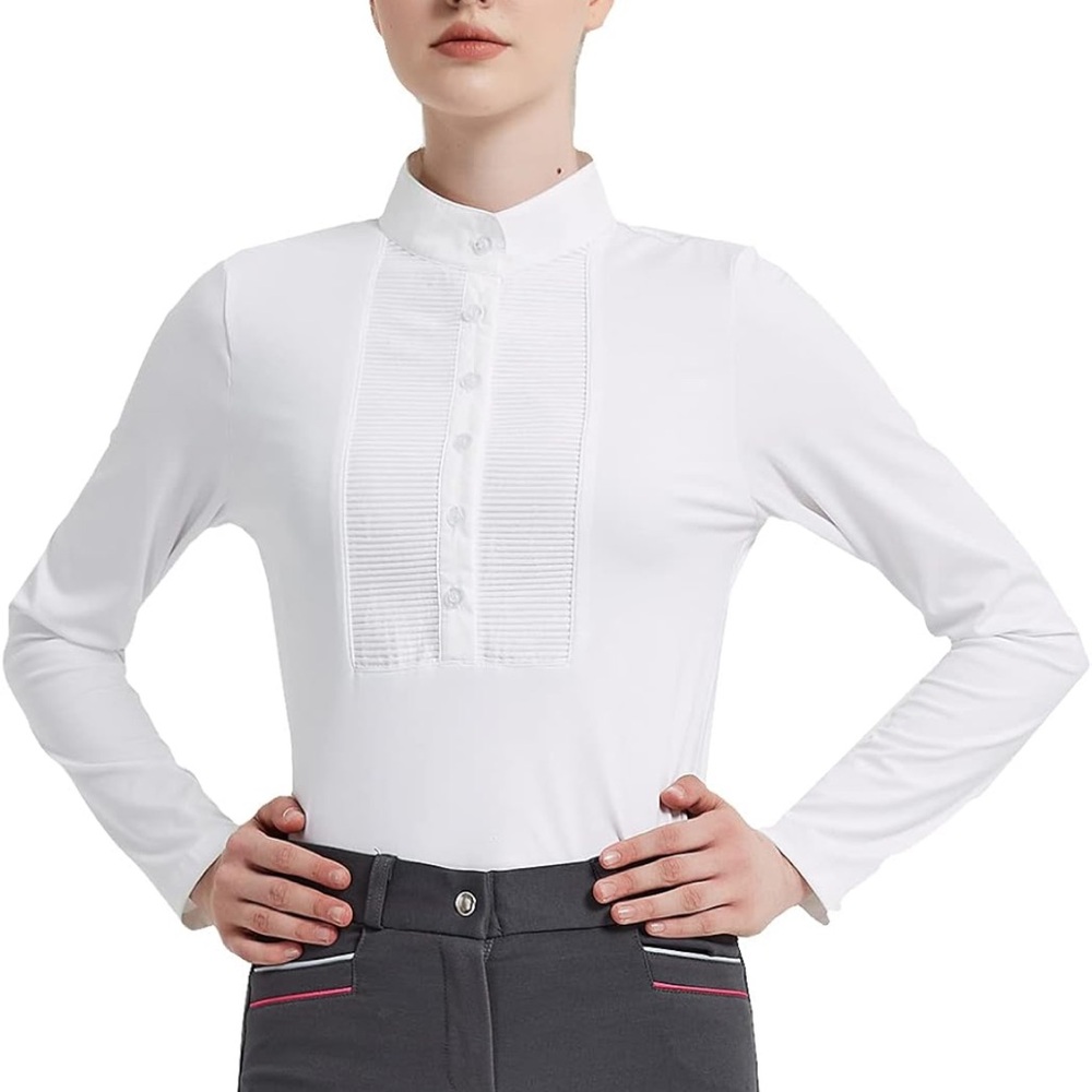 HR Farm Women Soft Show Shirt Long Sleeve Riding Shirt